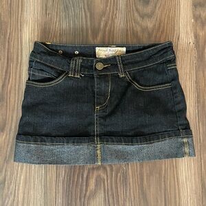 French Toast Dark Denim Jeans with Yellow Stitching
